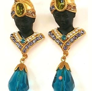Askew London Blackamoor Figural Hook Earrings